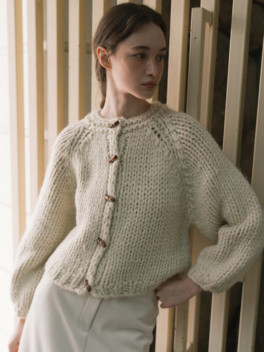 Handmade Wool Cardigan - Ivory