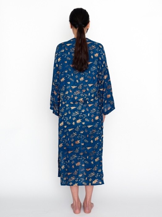 Maxi Robe - Sunset / Navy