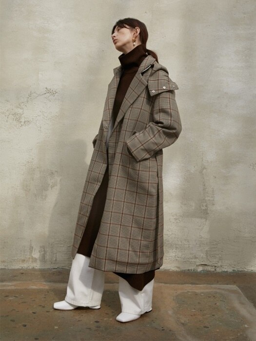 DOUBLE QUILTED PADDING COAT [CHECK]