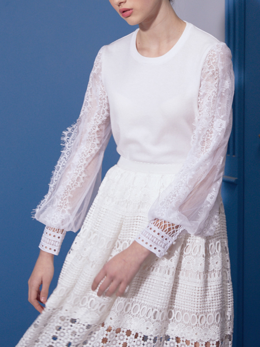 BRILLANTE / Lace Knit Blouse