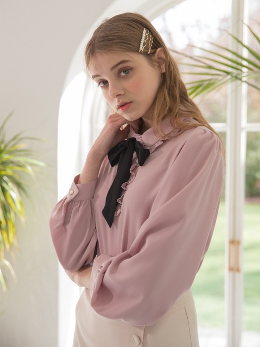 Spring Frill Blouse Pink