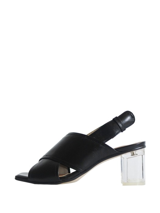 lie sandal - black