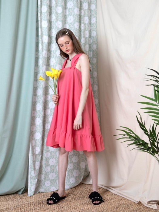 Charming ruffle dress(pink)