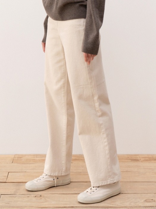 LE signature pants (cream)