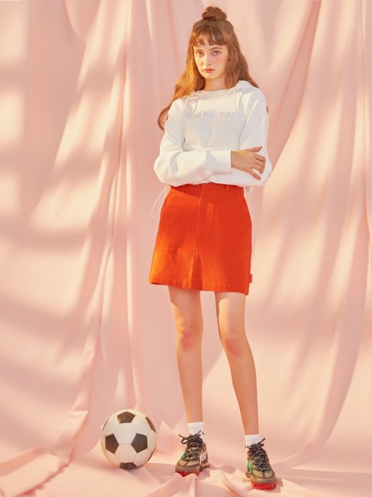 VERTA CORDUROY SKIRT [ORANGE]