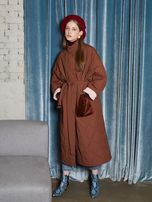 Lafete Padding Long Coat (Brown)