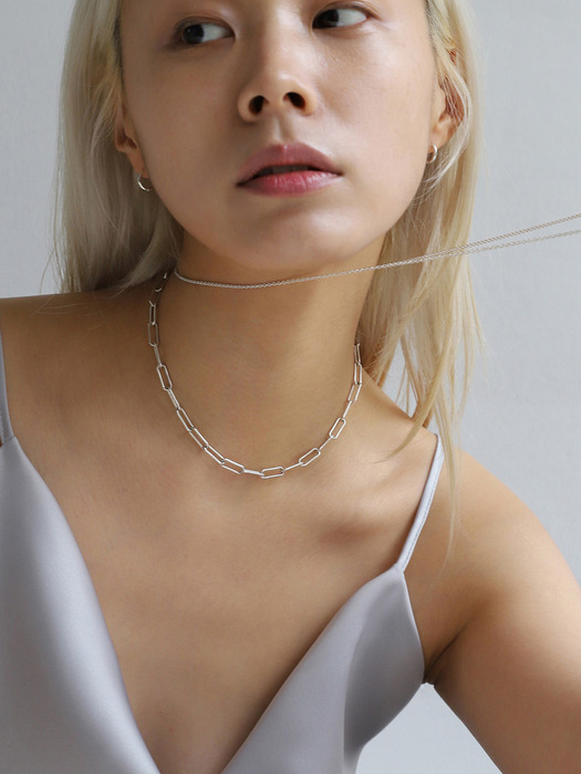 [ESSENTIAL] OVAL CHAIN NECKLACE_003EL_N03