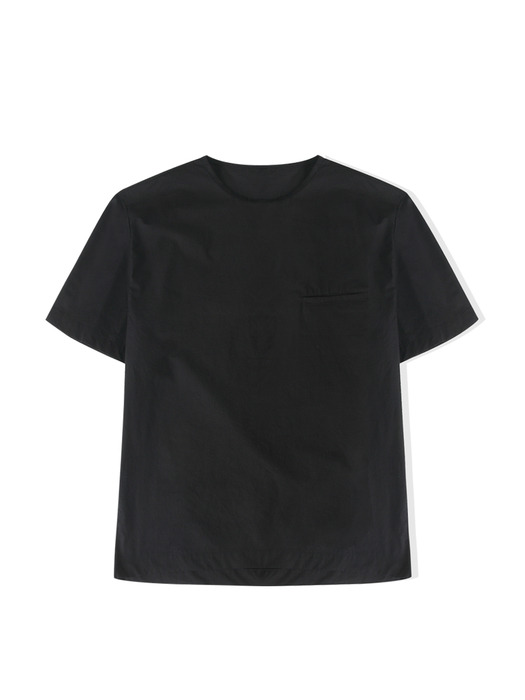 20S/S 오버핏 우븐 포켓 티셔츠 (블랙)
