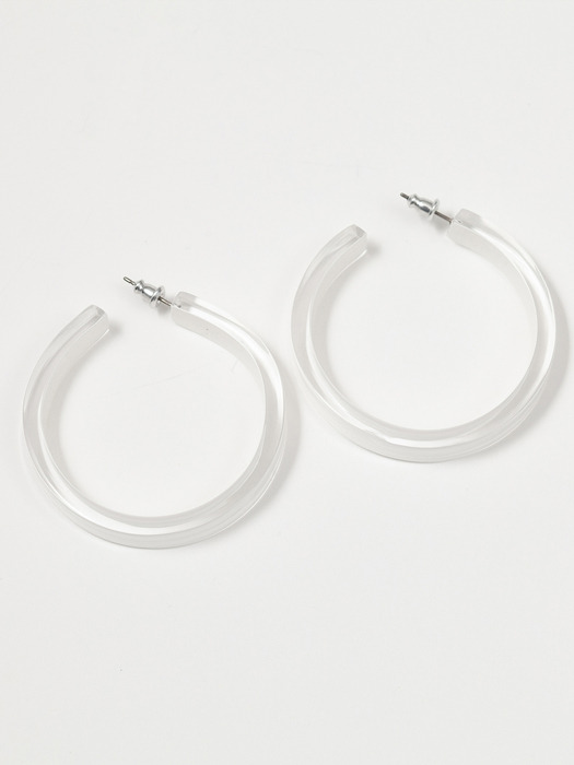 Clear C ring - white