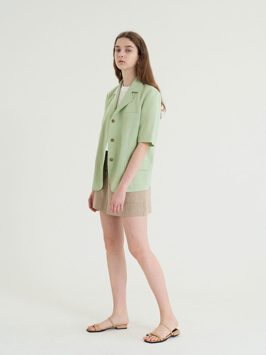 20 SUMMER_Apple Green Short Sleeve Blazer