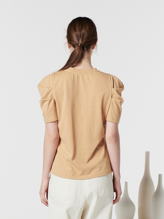 PUFF SLEEVES T-SHIRTS_LIGHT CORAL