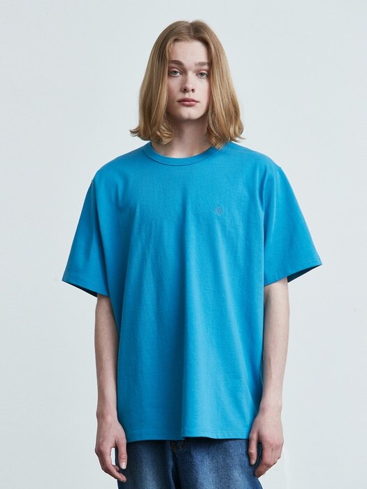 16color premium cotton t-shirt (blue)