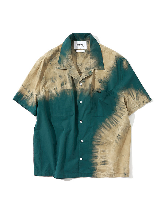 Discharge Open Collar Shirts_GRN