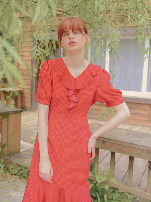 Sweet Ruffle Dress_Strawberry