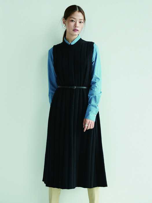 [N]SEOUL FOREST Knit maxi dress (Black)