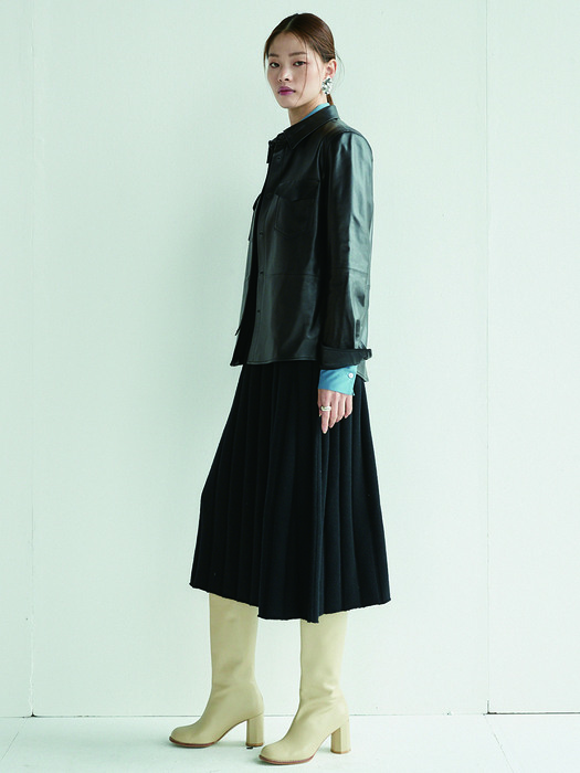 SEOUL FOREST Knit maxi dress (Black)