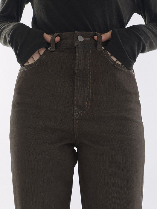 Relaxed Washed Jeans Washed Brown