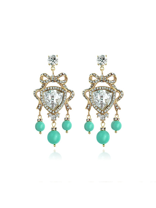 Pastel Delight Trilliant `drop` Earrings