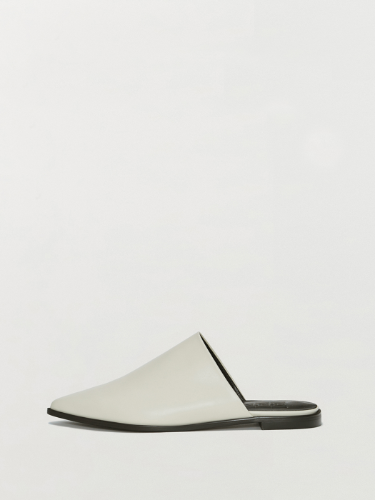 QUENTON Leather Slippers - Ivory