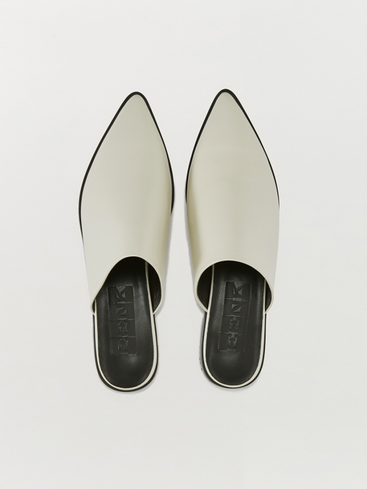 QUENTON Leather Slippers - Ivory