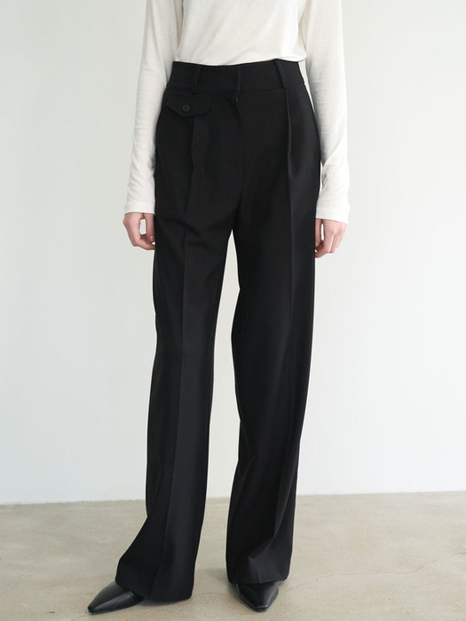 20 Winter_Black High-rise Wide Trousers
