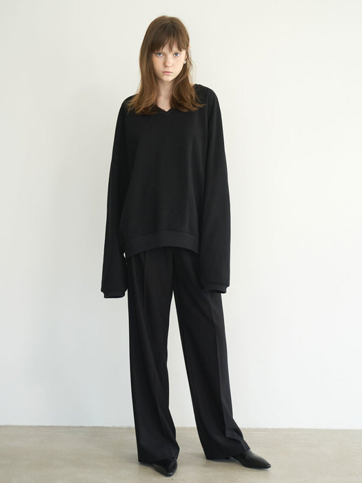 20 Winter_Black High-rise Wide Trousers