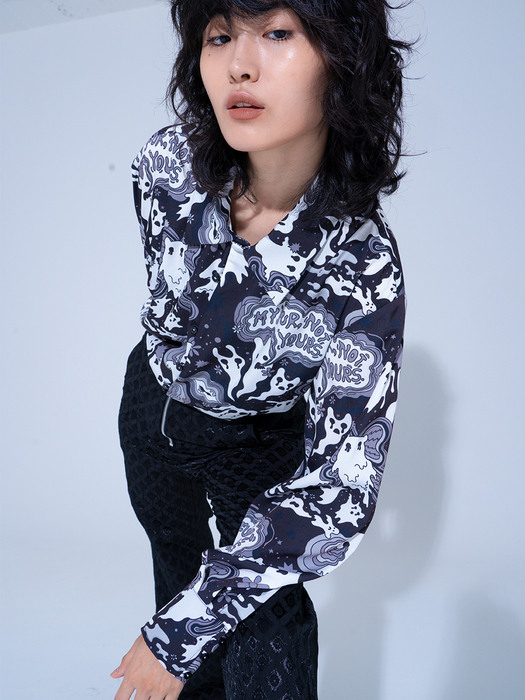 MONO PRINT SHIRT BLACK 