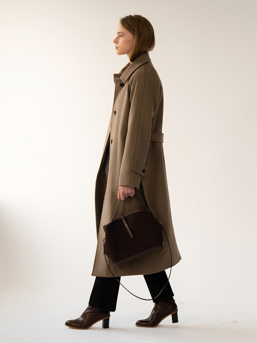 [FW20 ESSENTIAL] 캐시미어 Cashmere Single Coat Wood-brown
