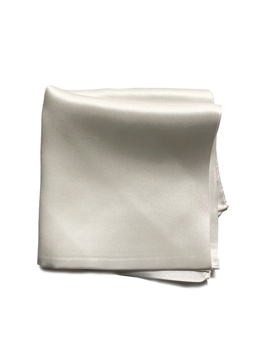 Chic White Silk Scarf