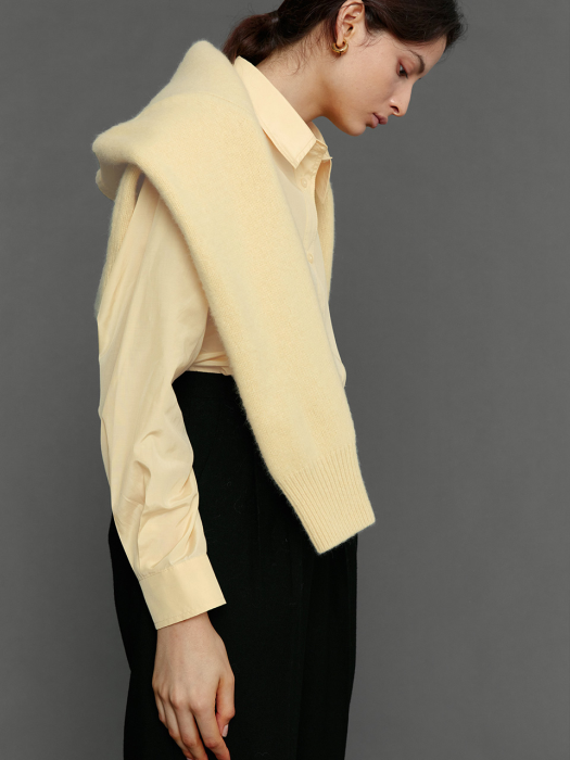 Silk cotton shirt yellow