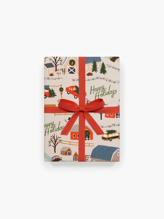 Holiday Tree Farm Wrapping Sheets (3 sheets) 포장지