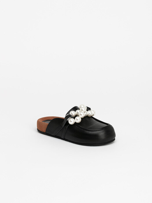 Harbor Footbed Slingbacks in Black