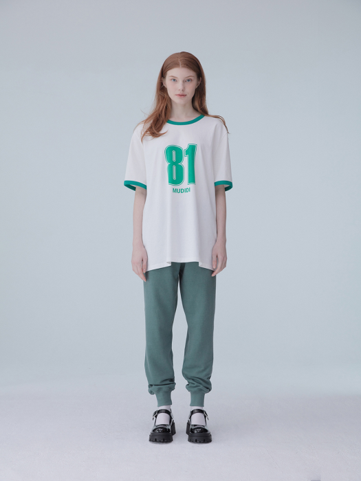 Oversize numbering t-shirt 002 Green