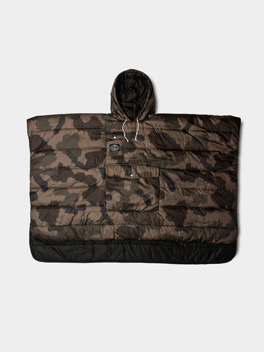 REVERSIBLE CAMP PONCHO CAMO/BLACK