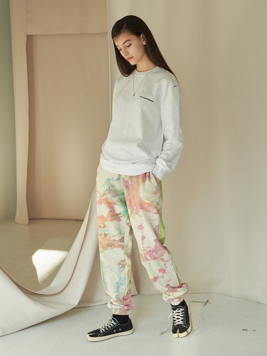 TIE DYE JOGGER SWEATPANTS (IVORY)