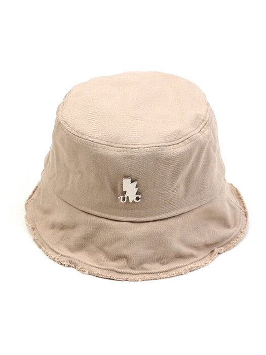 Beige Vintage Short Bucket Hat 버킷햇