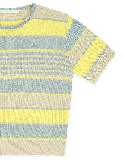 21SS CHLAY KNIT [BLUE YELLOW, BLUE BEIGE]