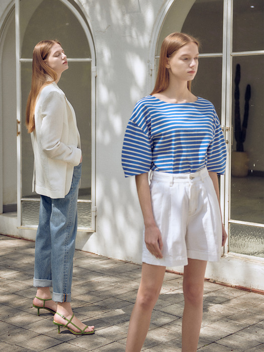 21N summer stripe t-shirts [BL]