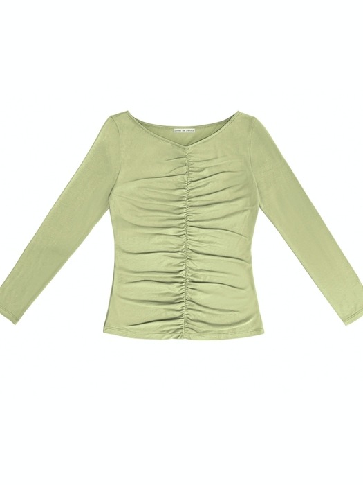 Front shirring detail top (mint)