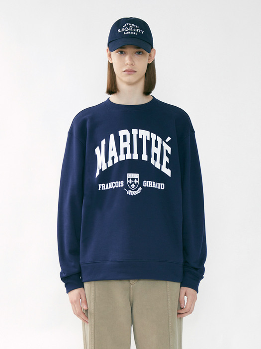 MARITHE COLLEGE SWEATSHIRT navy