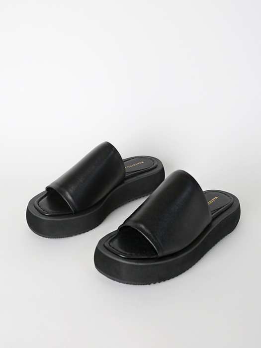 NO. Chloe Simple Platform Slide _ BLACK