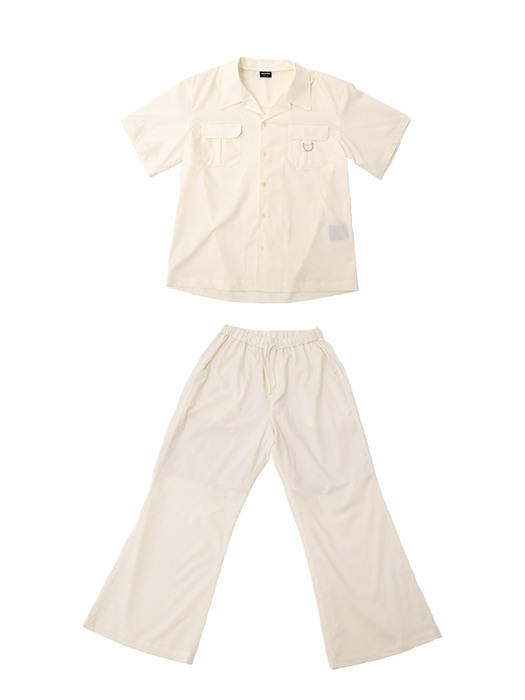 Ivory D-ring Pajama Set-up