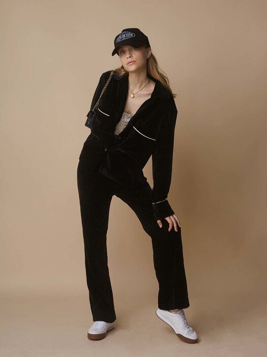 Citedecide Lounge Velvet Pants_BLACK