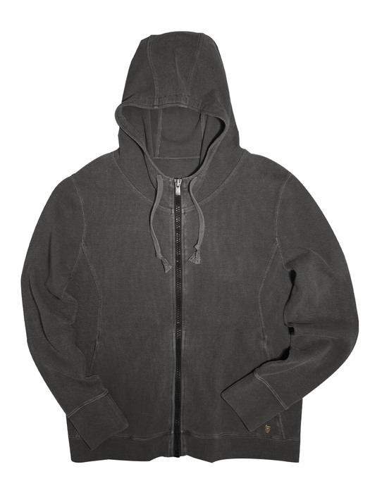 birbante hood zip-up  charcoal