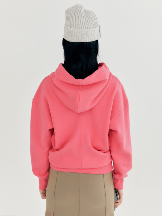 Greta Oversized Zipup Hood (Pink)