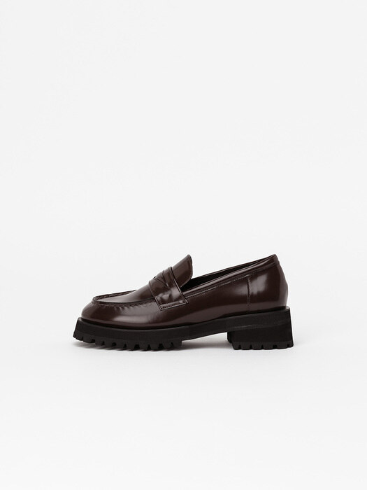 Concrese Lugsole Loafers in Dark Brown Box