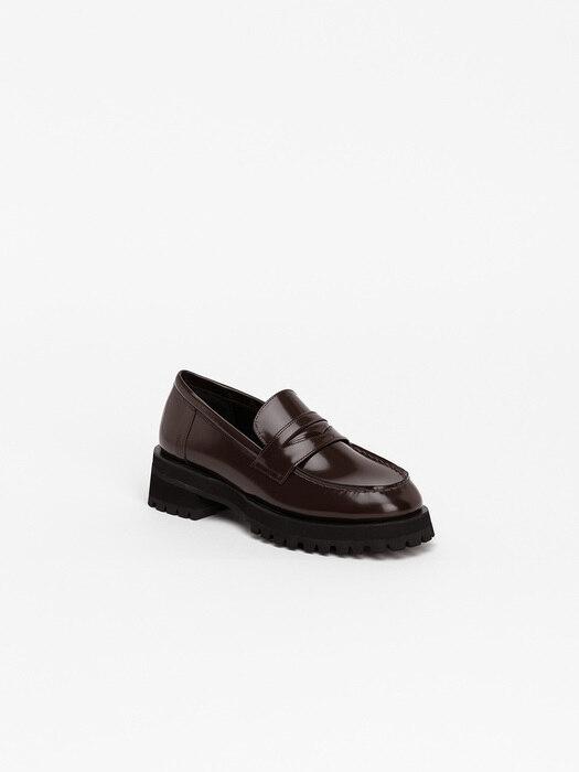 Concrese Lugsole Loafers in Dark Brown Box
