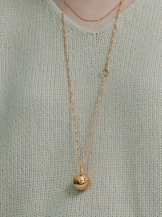 Ball Pendant Necklace_Gold