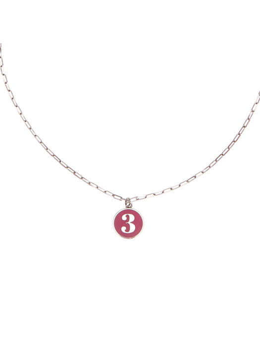 Tri Basic big necklace Pink