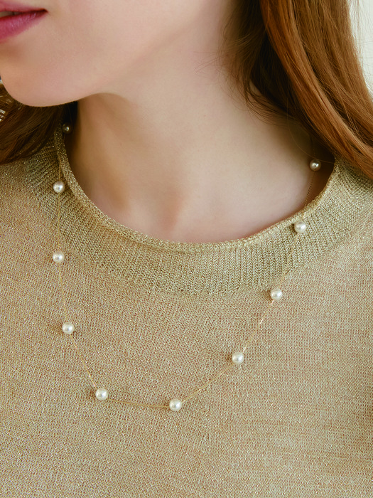 Social Staition 14K Pearl Necklace